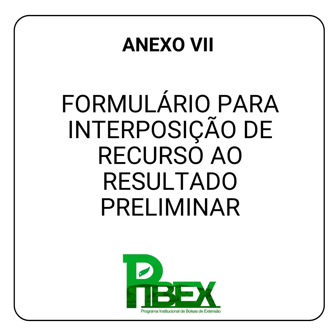 PROEX Edital Pibex Nº 01/2024 PROEX